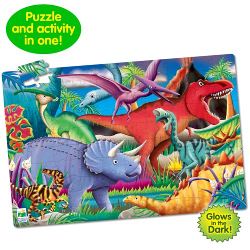 The Learning Journey Puzzle Doubles, Glow In The Dark, Dino