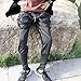 Men Low Crotch Harem Pants Elastic Waist Drawstring Joggers Stylish Baggy Hip Hop Dance Sweatpants Black Casual Multi-Pocket Techwear Trousers
