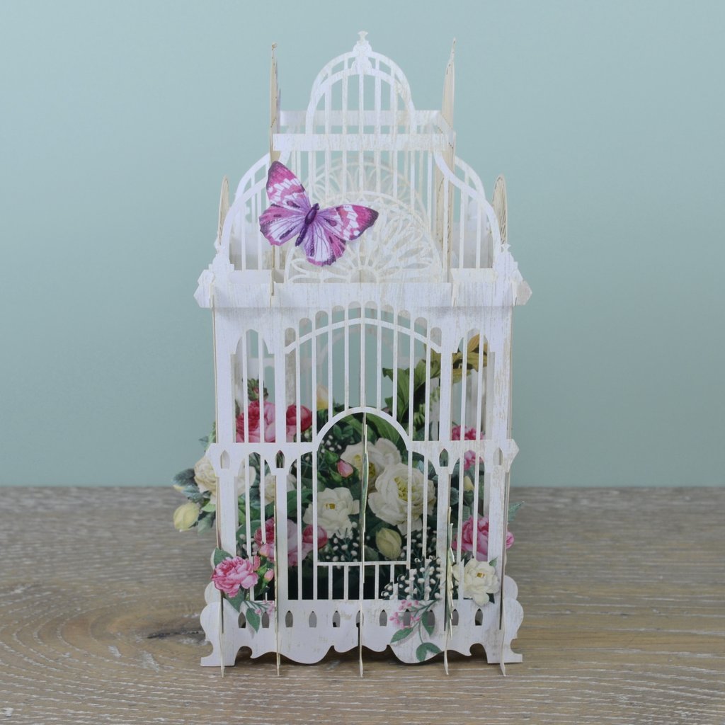 The Flower Cage - 3D Pop-Up Birthday Card Paper D'Art (Main)