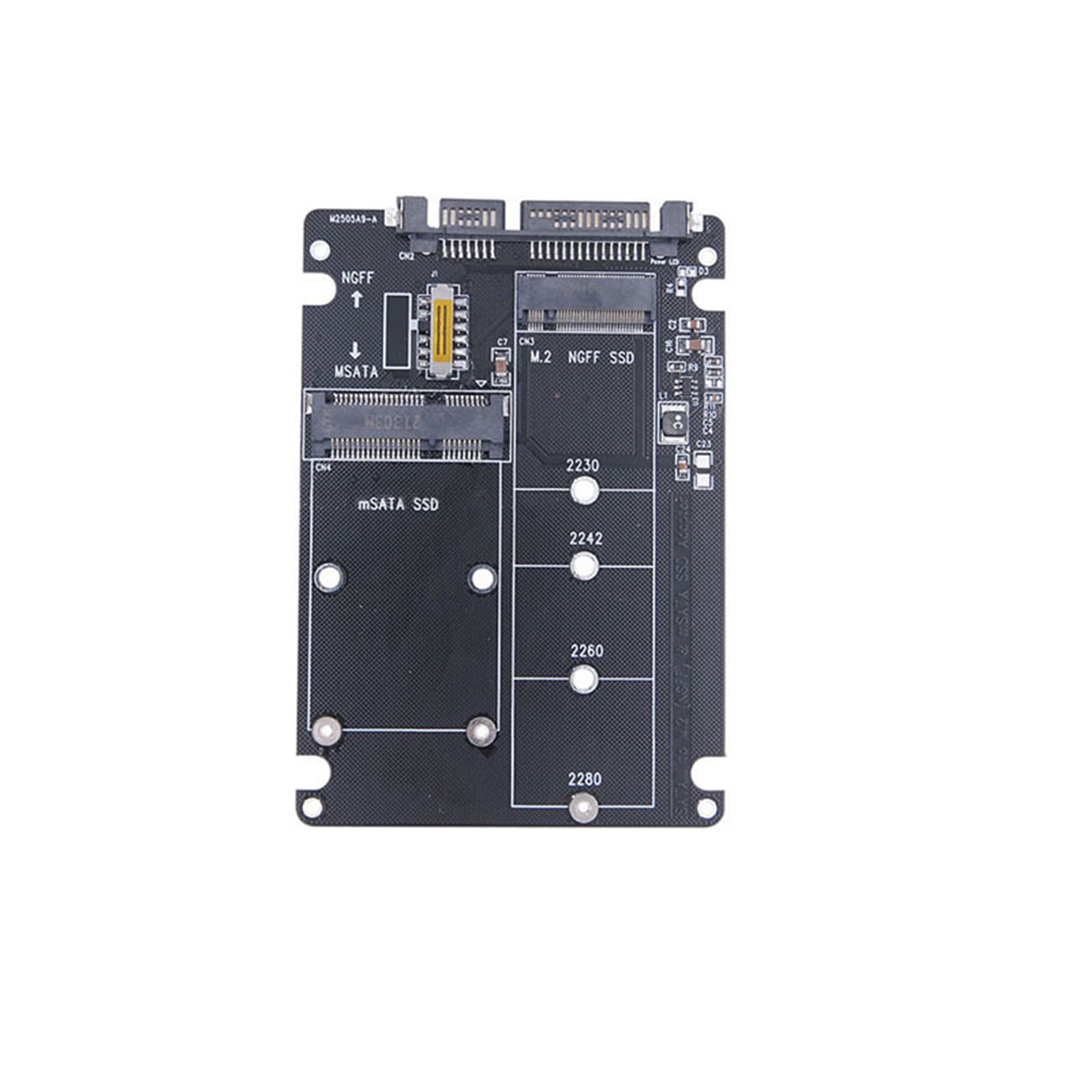 WANGCL M.2 NGFF to SATA Adapter MSATA to SATA 3.1 converter for 2.5" Hard Disk Drive