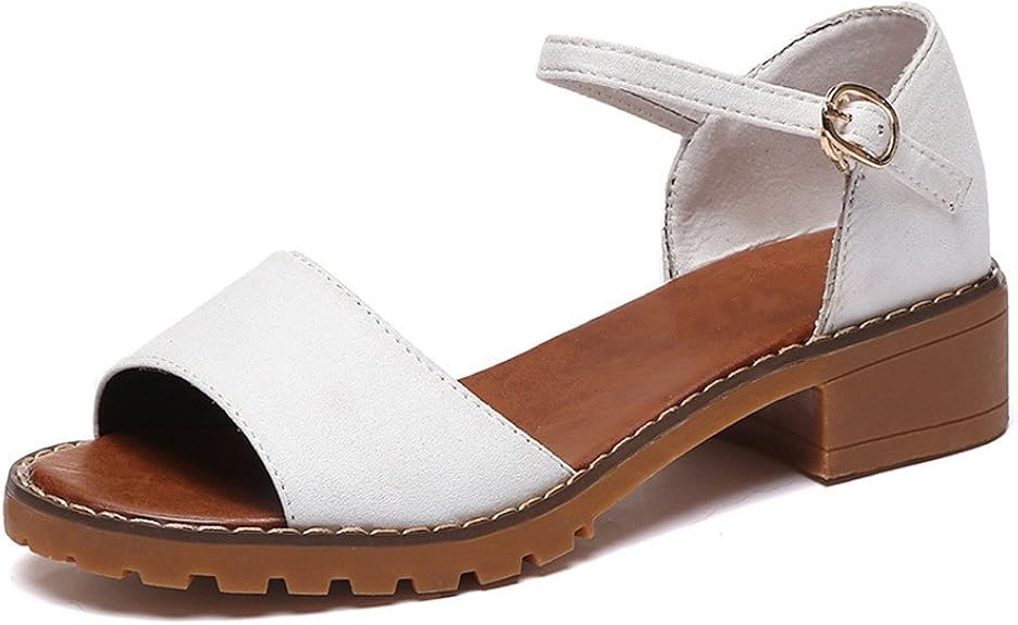 Amazon ルギッドゥ レディース 厚底 サンダル 歩きやすい フラット シューズ 靴 カジュアル おしゃれ ストラップ ハワイ ハワイアン チュール チャンキー ヒール マッサージ ママ ミリタリー フィット 10代 代 30代 40代 50代 ハイカット 白 シロ ホワイト 24 5