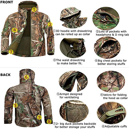 image for ADAFAZ Hunting Suit with Jacket & Pants Waterproof Camo Coat Camouflag