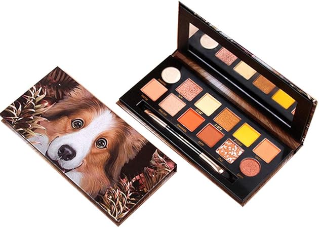 Amazon 12色アイシャドウ アイシャドーパレット メイクパレット アイシャド 携帯便利 極め細かい メイクアップ パレット おしゃれ アイシャドウパレット 化粧セット日常 通勤 通学 イベント ダンス 化粧品 アイシャドー ビューティー専用 かいメイクアップ ほほえみ犬