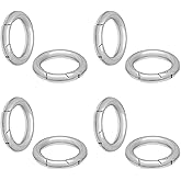 UNICRAFTALE 4pcs 17mm Spring Gate Rings - 304 Stainless Steel Metal Spring Gate Rings with Snap Clae Claps for Jewelry Making, Keyring, Buckle