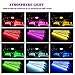 Car LED Strip Lights–Vexverm 4pcs 48 LED Car Interior Multicolor Music Atmosphere Lights,USB Port LED Strip for Car with Sound Active Function,Wireless Remote Control with Dual USB Car Charger