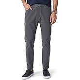 GENUWII Mens Stretch Casual Pants Golf Slim Straight Pants Stretch-Waist Dress Pants Business Casual with Hidden Pockets