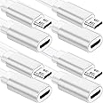 Sumind 4 Pcs Micro USB Extension Cable 10 ft/ 3 Meters, Micro USB Power Extension, Micro USB Female to USB Male Compatible with Wireless Security Camera Flat Power Cable, Cable Clips Included(White)