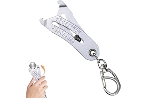 Edottbag Portable Precise Thread Size Checker Keychain,Bolt Size Finder Keychain,Bolt Size Finder Keychain Tool for Inch & Metric Screws(1pcs)