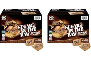 SUGAR IN THE RAW Sugar Packets, Raw Sugar, 0.18 oz Packets, 500 per Carton