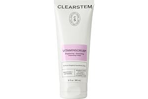 CLEARSTEM - VITAMINSCRUB - Antioxidant-Infused Scrub Cleanser - Exfoliating Face Wash + Body Scrub - Vitamin C, Hemp, Bamboo - Skin Care Products - Gluten Free, Cruelty Free - 6 fl oz / 180ml