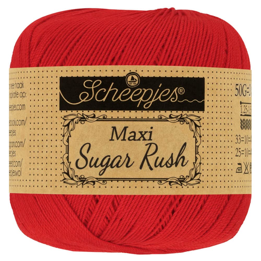 Scheepjes - Scheepjes Maxi Sugar Rush 722 Red Yarn - 1x50g