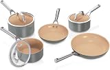 Ninja Extended Life 5-Piece Ceramic Cookware Set Grey & Terracotta 20/24cm view 1