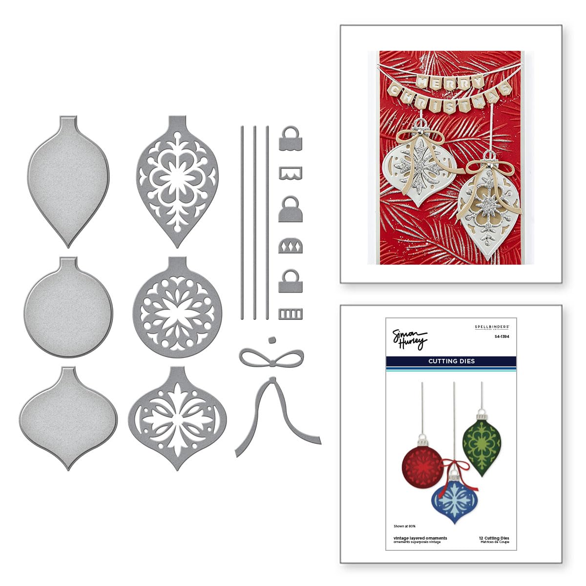 Spellbinders Vintage Layered Ornaments Etched Dies from The Timeless Trees Collection by Simon Hurley