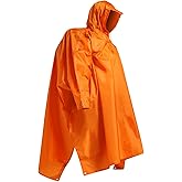 longsinger Hooded Rain Poncho for Adult with Pocket Waterproof Lightweight Unisex Raincoat for Hiking Camping Emergency
