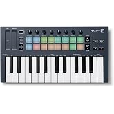 Novation FLkey Mini USB MIDI Controller Keyboard | USB-C, 25 Mini Keys, 16 Pads, 8 Encoders, Touch Strips, Scale Mode, Chord Modes, Arpeggiator, Bus Powered, FL Studio