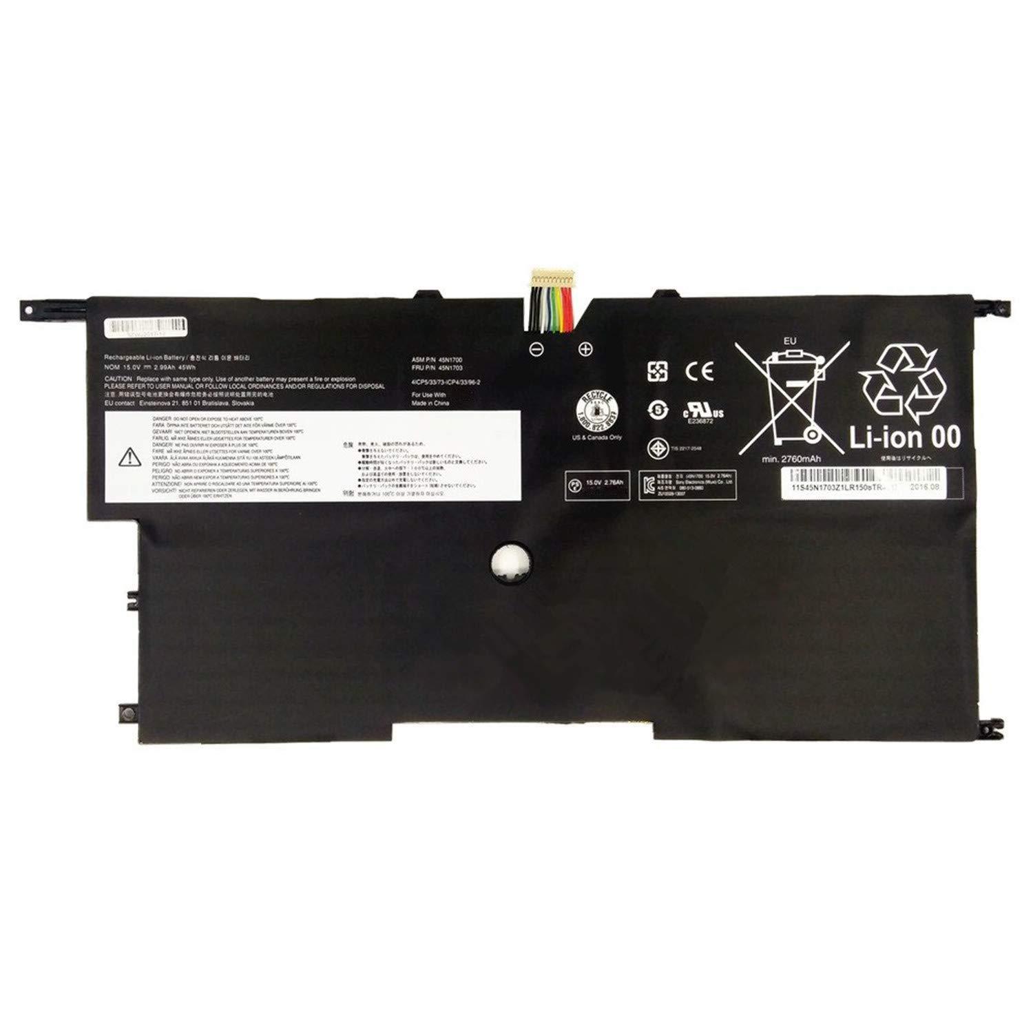 45N1701 45N1702 45N1703 4ICP5/58/73-2 Laptop Battery Replacement for Lenovo ThinkPad New X1 Carbon 14 Gen 2 20A7 20A8 (ThinkPad New X1 Carbon 20A7A04ACD 14-Inch) 20A8 Version 2014 Series (14.8V 45Wh)