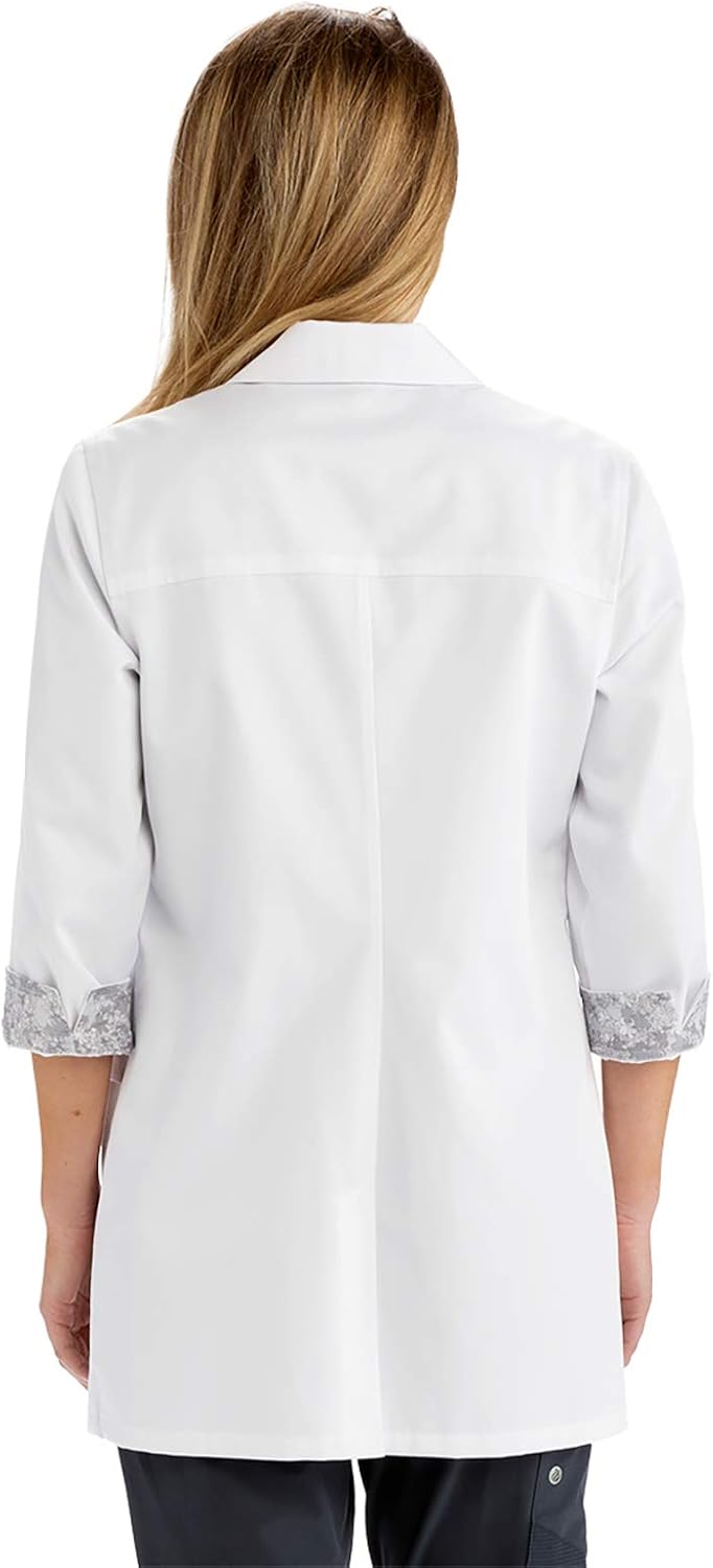 B1 Team Lab Coat for Women – Professional Mid-Length, 3/4 Sleeve: Clothing