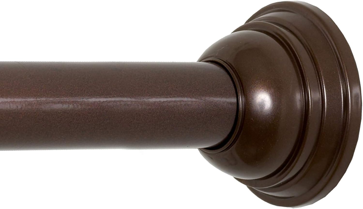 Zenna Home Decorative Tension Shower Curtain Rod, 44 to 72 Inches, Oil Rubbed Bronze