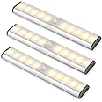 LED Kitchen Cabinet Lights - Under & Counter Light, Motion Sensor, Magnetic, 3Pack - Warm White