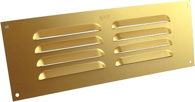 SmartHome Brass Anodised Aluminium Louvre Vent Grille Cover 9" x 3" Metal