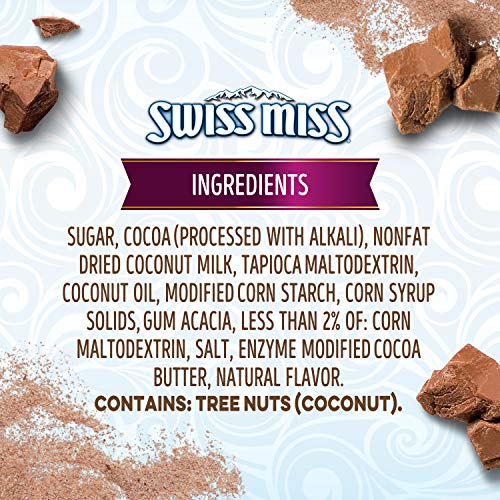 SWISS MISS NON-DAIRY CHOCOLATE FLAVORED HOT COCOA MIX, 1.23 OZ 6 CT