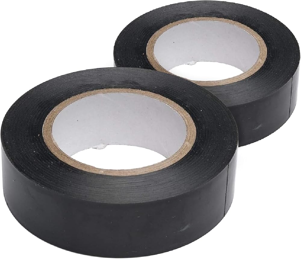 Merriway BH07515 Electrical Insulation Tape 19mm x 5M Black PVC 2 Pcs DIY