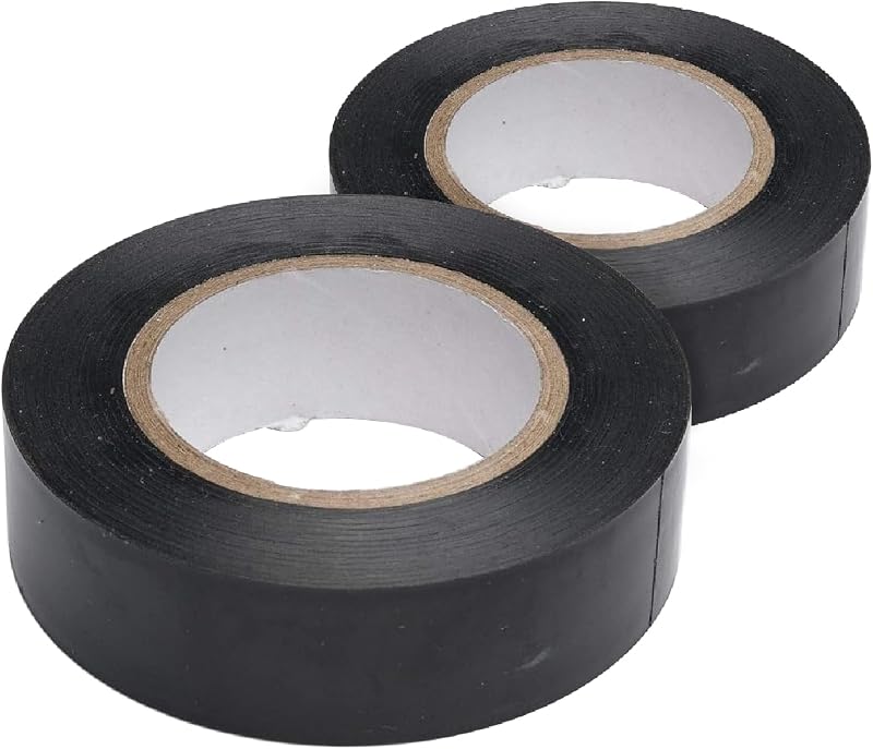 Merriway BH07515 Electrical Insulation Tape 19mm x 5M Black PVC 2 Pcs DIY