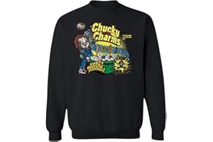 RIVEBELLA Chucky Charms Novelty Tee Horror Sweater Unisex Crewneck Sweatshirt