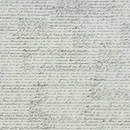 Canvas Corp Tissuestock Printed x 12-inch 10/Pkg-French Script Ivory, 12 x 12 Inch