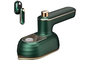 HAPAIS 2-in-1 Clothes Steamer handheld,Travel Steamer Clothing.Support flat ironing and hanging ironing,Green