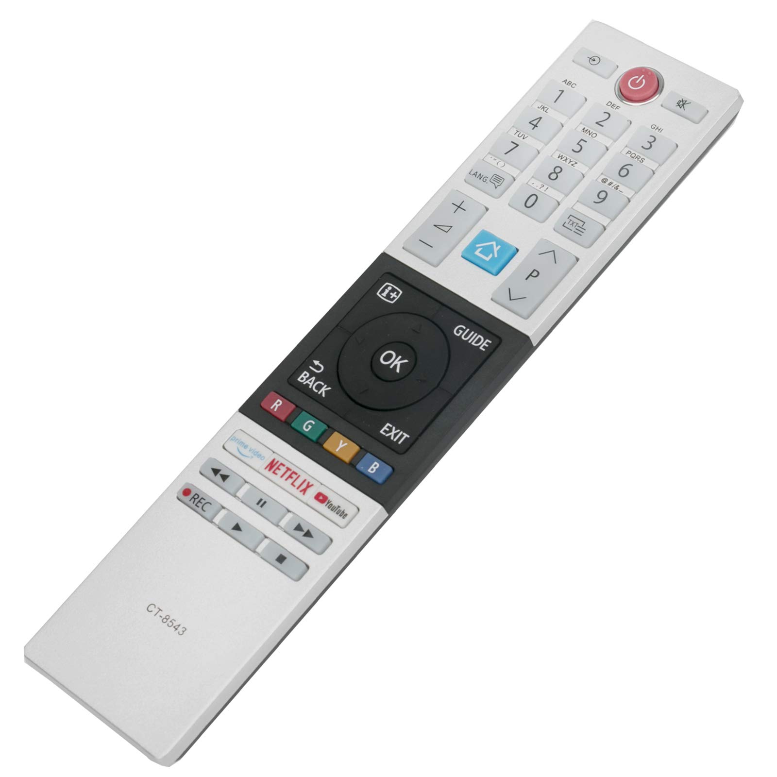 VINABTY CT-8543 Replacement Remote Fit for Toshiba TV 43UL5A63DG 49UL5A63DG 55UL5A63DG 65UL5A63DG 43U2963DB 49U2963DB 50U2963DB 55U2963DB 58U2963DB 65U2963DB 24LL3A63 32LL3A63 40LL3A63 43LL3A63