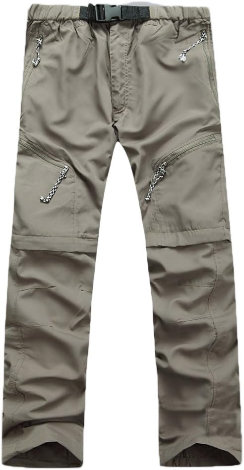 Alician Men and Women Outdoor Detachable Quick Dry Hiking Pants Sports Convertible Pant for Camping Trekking