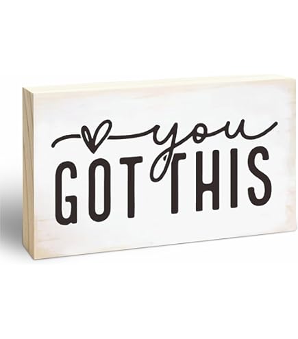 Primitives By Kathy Mini Cartello In Legno Con Scatola – 7,6x12,7x4,4 Cm, Scritta 'You Got This', Stile Shabby Chic