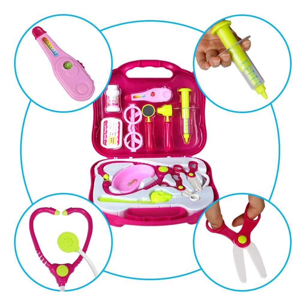 Valigetta del Dottore Kit Medico Gioco imitazione Regalo di Compleanno e Natale per Ragazzi e Ragazze 3+