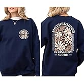 Motherhood is Kingdom Work Shirt, Mother's Day Sweatshirt, Christian Mom Shirt, Mother Gift, Retro Christian Mom Sweatshirt