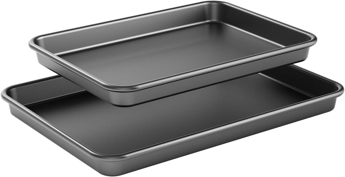 Super Thick 0.7mm Nonstick Cookie Sheet Pan, Metal Baking