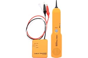 ANPTAIKE Yellow Cable Finder Tone Generator Probe Tracer Wire Tracker Cable Circuit Tester Features Alligator Clips RJ11 Plug Finding Tool