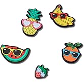 Crocs 5-Pack Summer Shoe Charms | Jibbitz, Cute Fruit with Sunnies, One Size