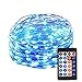@HAHOME Dimmable Fairy String Lights 33Ft 100 LEDs Starry Lights with Power Supply and Remote,Blue