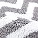 Carvapet 2 Pieces Microfiber Chevron Non-Slip Soft Kitchen Mat Bath Rug Doormat Runner Carpet Set, 17