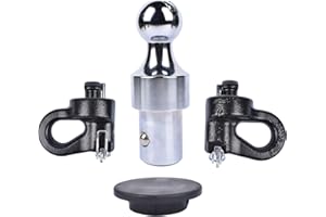 NIYAKO Puck System Gooseneck Hitch Ball Kit Replacement# 60639 Fit 2013-2021 F250 F350 F450, 2016-2023 Chevy Silverado, GMC Sierra Titan XD