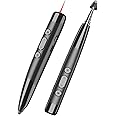 Miritz 4-in-1 Wireless Presenter Clicker with Telescopic Pointer, Presentation Clicker, Stylus Pen - USB Dongle Plug and Play, Rechargeable - Compatible with Smart Board, PC, Laptop, Mac