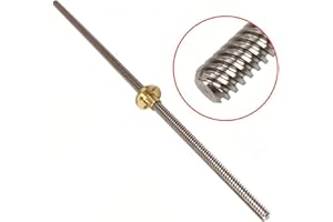 DFUERDIVN T8 Lead Screw Rod OD 8mm Pitch 2mm Lead 8mm Length 400mm with Brass Nut for Reprap 3D Printer Z Axis …