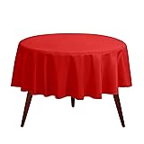 Gee Di Moda Round Tablecloth - 70 Inch Red Round