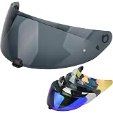 RIDLOG HJ-31 Motorcycle Helmet Visor for HJC i10 i70 Replacement Shield | Motorcycle Helmet Visor Anti-UV Anti-Scratch Windproof Helmet Shield, Tool-Free Easy Snap-On Installation(Grizzly)