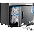 Hot Towel Warmer Cabinet with LED Light - JXSDLIY 23L Large Capacity Towel Cabinet for Bathroom 2-in-1 Professional Hot Towel Warmers for Facials SPA Massage Salon Heats Up Quick Towel Heater (black)