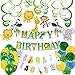 Jungle Theme Party Supplies Happy Birthday Party Decorations (Jungle/Safari Animals Theme)