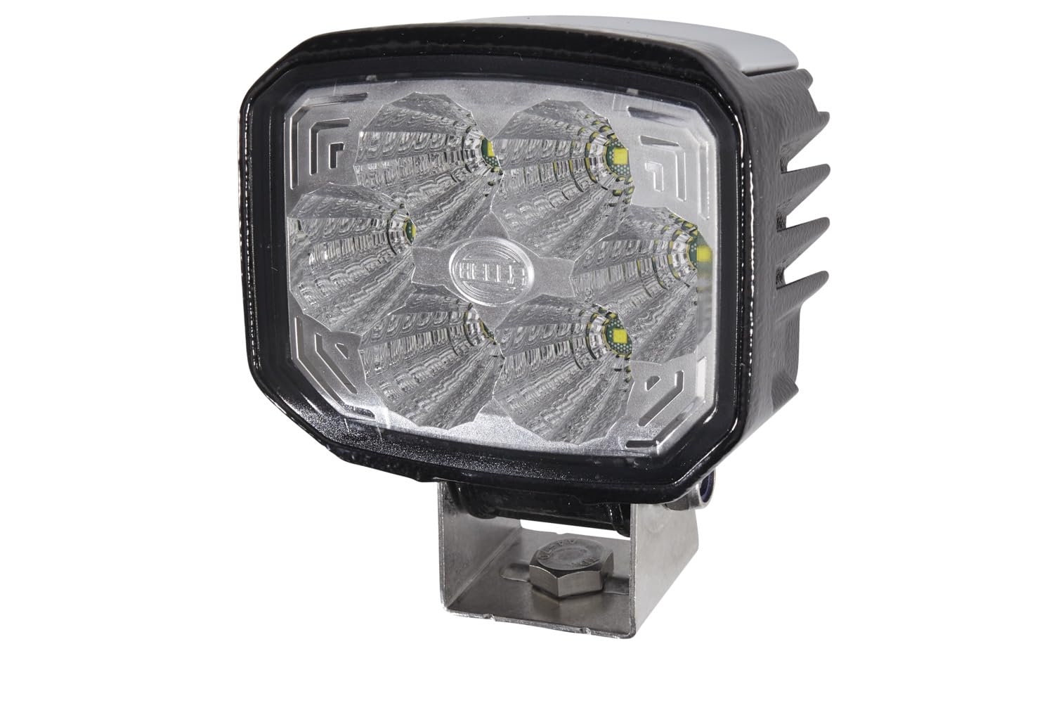 HELLA 1GA 996 288-001 LED-Worklight - Power Beam 1500 - 12/24V - 1300lm - mounting/Bolted - Vertical/Swivelling Mounting Bracket - Long-range illumination - Plug: DEUTSCH plug