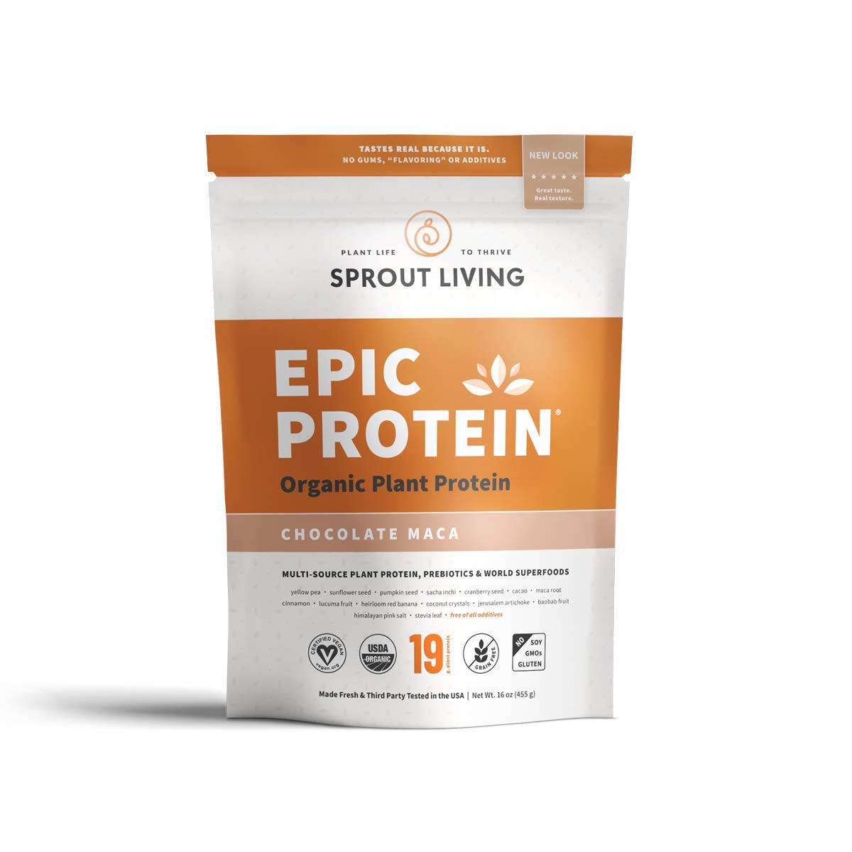 Sprout Living Epic Protein Powder, Original Flavor, Organic