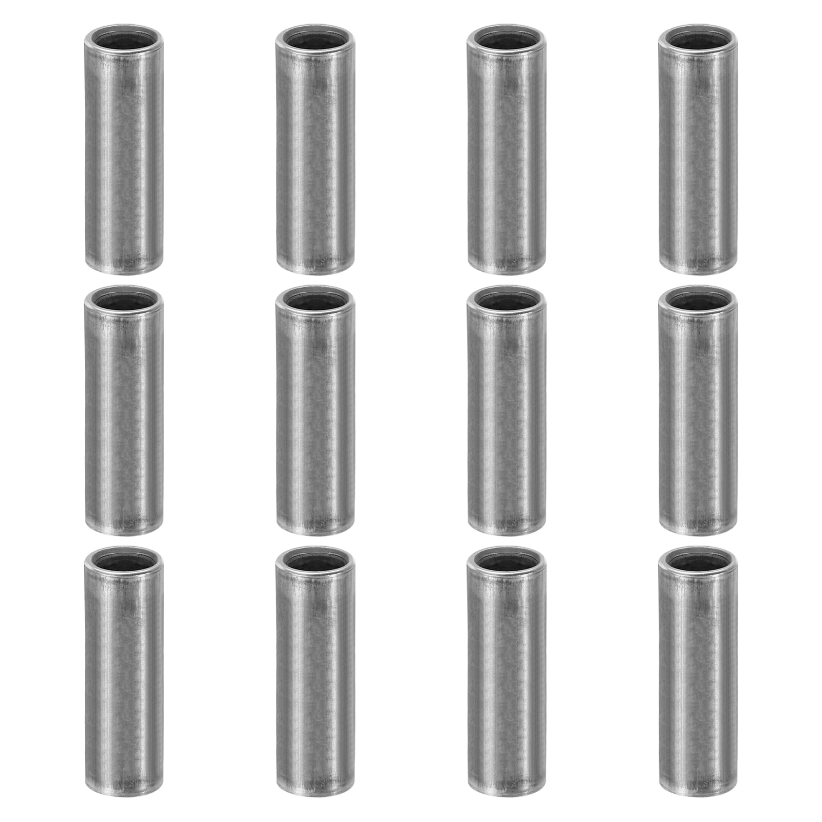 PATIKIL M8 Steel Spacers, 12 Pcs Metal Spacers Steel 8mm ID x 12mm OD x 40mm L Carbon Steel Spacer Screw Standoff Round for 5/16in or M8 Screw Bolts